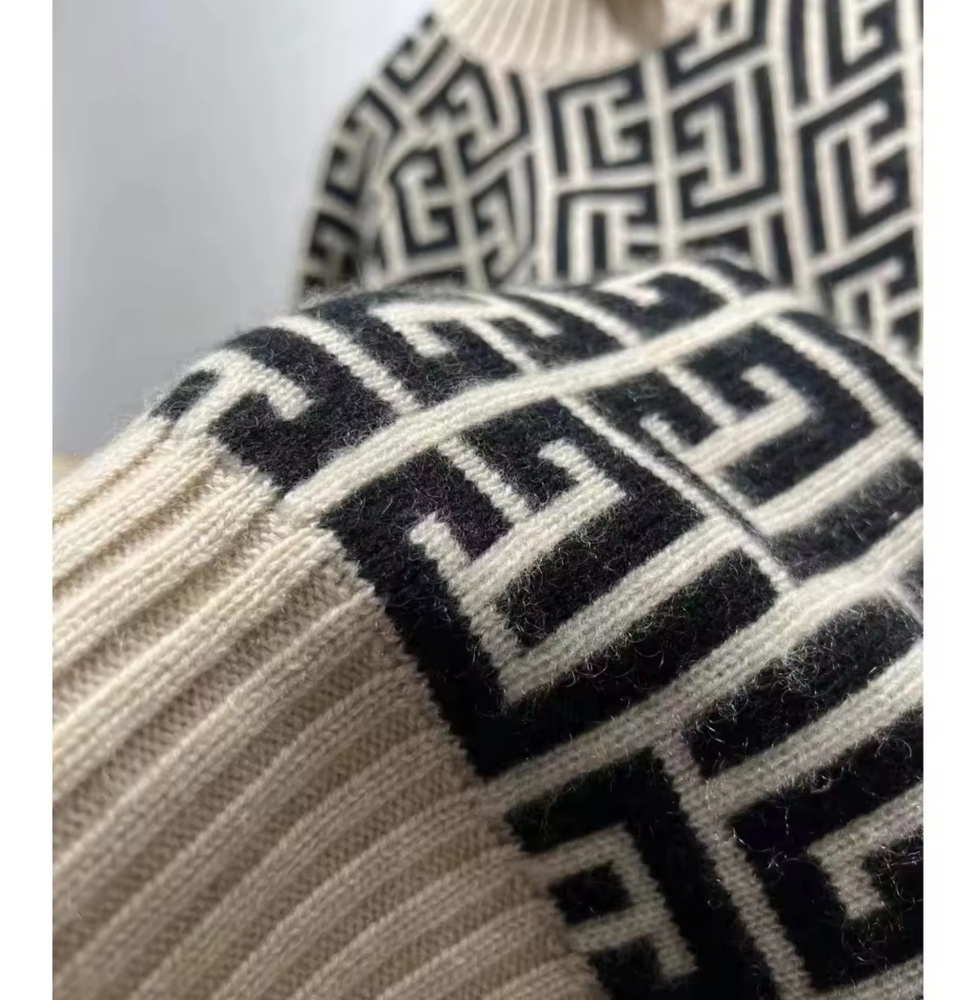 Cashmere 100% goat sweater women stand collar bottom loose sweater - Picture 4 of 5